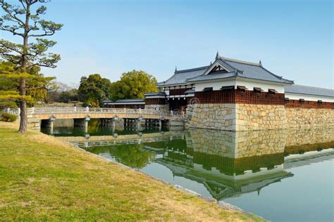 Hiroshima Castle Hisroshima Honshu Eiland Japan Redactionele Stock