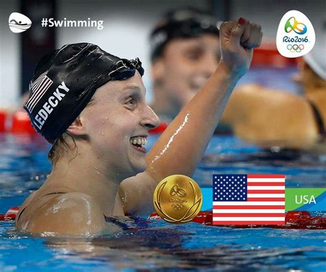 Swimming Womens 800m Freestyle Katie Ledecky Usa Rio Olympics