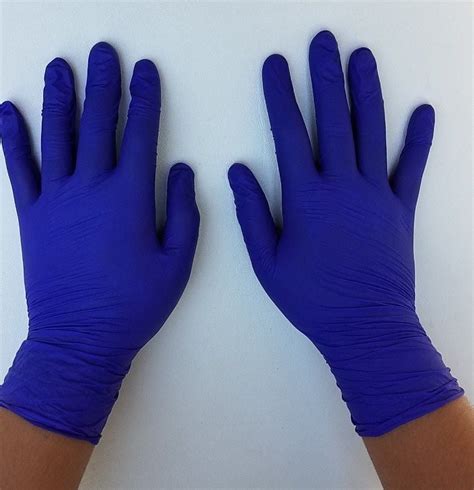nitrile medical gloves disposable blue powder and latex free exam choose size xl new care band