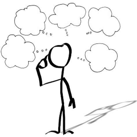 Icon Of A Person With Several Thought Clouds Above Thought Clipart