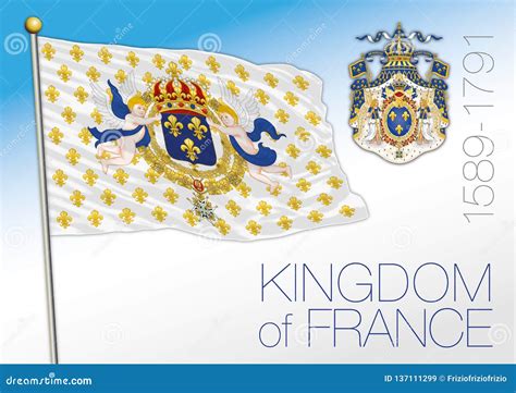 Kingdom Of France Historical Flag 1589 1791 Stock Vector