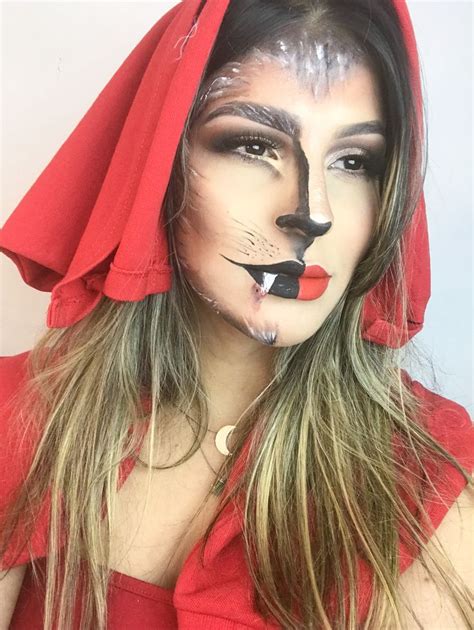 Chapeuzinho Vermelho Makeup Artística Inspiração Halloween Face