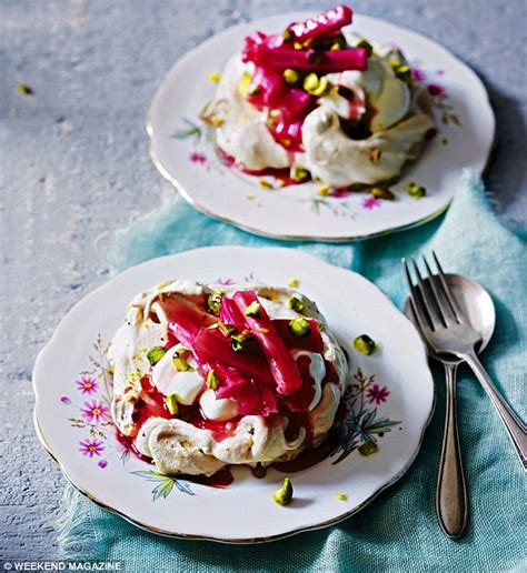 Rhubarb The Best Of British Rhubarb And Pistachio Meringues Daily