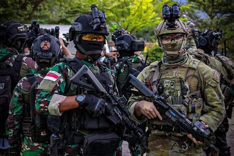 Australian Army Special Air Service Regiment And Indonesian Army