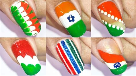 Tricolour Nail Art For Independence Day 2022 Indian Flag Nail