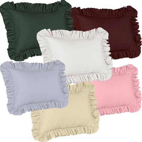 Ruffled Pillow Shams Standard Size Ruffle Pillow Pillows Pink Pillows