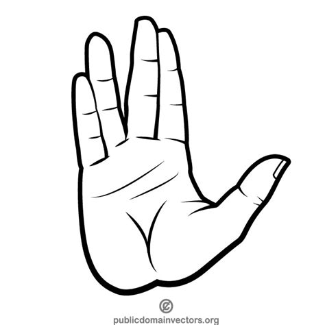 Finger Gesture Live Long And Prosper Royalty Free Stock Svg Vector And