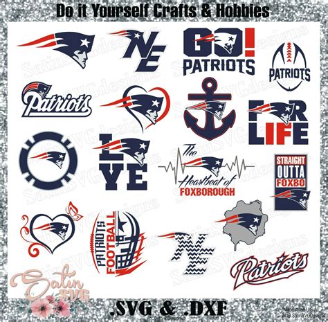 New England Patriots Set Nfl Design Svg Files Cricut Silhouette