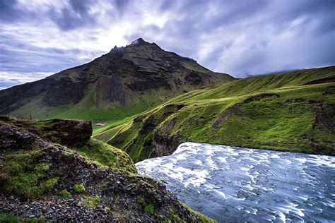 1284x2778px Free Download Hd Wallpaper Iceland Skógafoss River
