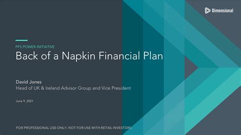 Back Of A Napkin Financial Plan Pfs Power