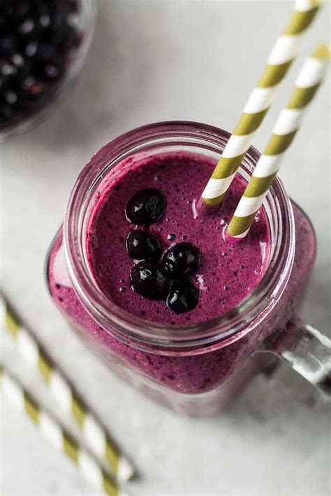 Blueberry Breakfast Smoothie A Deliciously Thick And Creamy Blueberry
