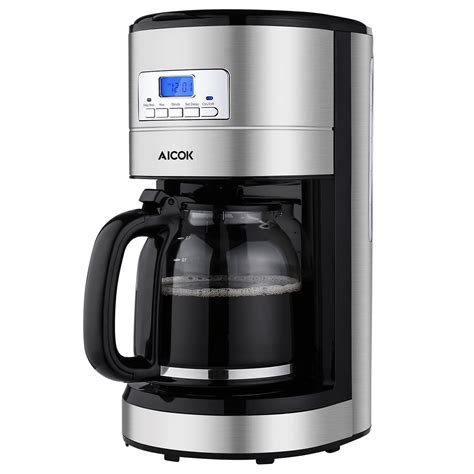 It does not have a reusable brew basket included and it uses 4 cup paper filters. Aicok Coffee Maker , 12 Cups Programmable Coffee Maker ...