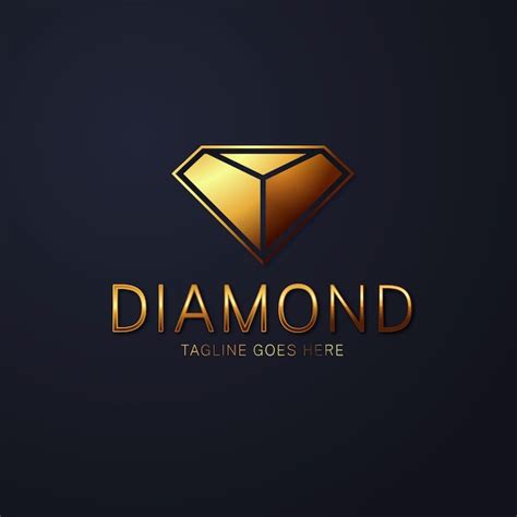 Logotipo De Diamante Elegante Vetor Grátis