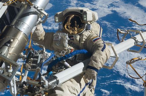 watch two cosmonauts walk in space today space