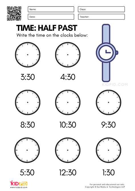 Telling Time Worksheets O Clock And Half Past Telling Time Worksheets