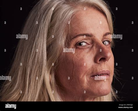 Retirement Depression And Portrait Of Woman With Sad Tear On Face