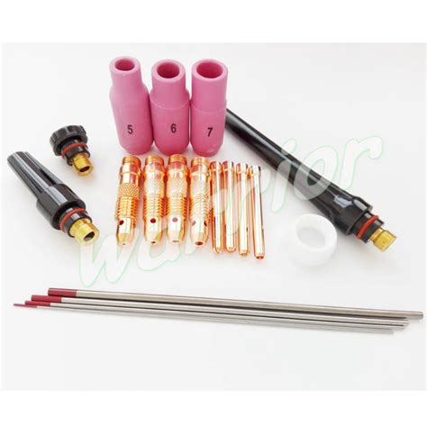 19pk TIG Welding WP 17 18 26 Torch Consumables Kit 10N Nozzles WT20