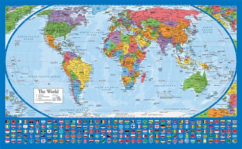 Buy Equal Earth World Map Poster Map Design Shows Continents At True