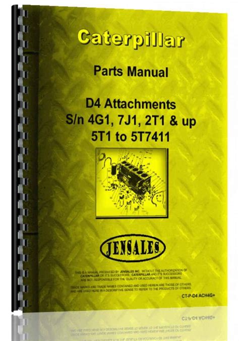 Caterpillar D4 Crawler Parts Manual