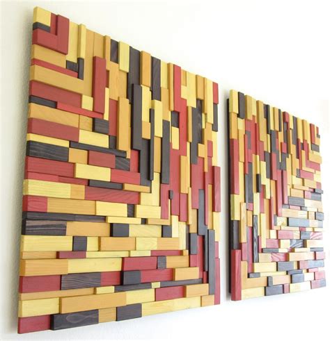 Rustic Modern Wall Art Reclaimed Wood Wall Art By