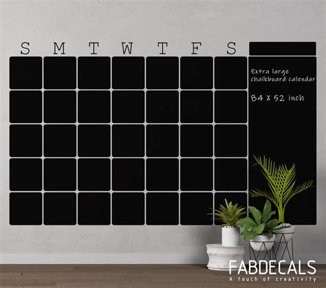Extra Large Printable Monthly Calendar