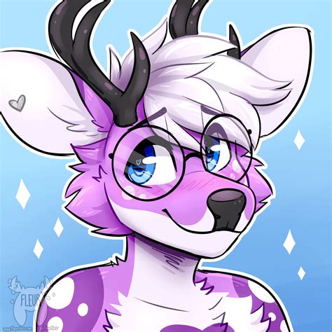 Purple Deer Art By Me Fleurfurr On Twitter Rfurry