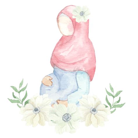 Free Psd Png Transparent Cute Pregnant Woman Watercolor Free Png And