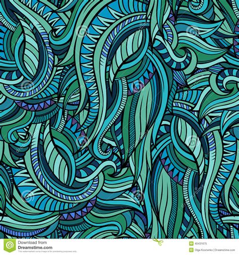 Vector Seamless Abstract Nature Pattern Stock Vector