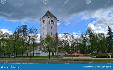 St Trinity Church Tower In The Center Of The Latvian City Of Jelgava