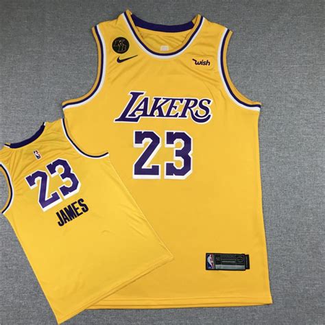 Camiseta Lebron James 23 Los Angeles Lakers Amarillo ⋆ Micamisetanba