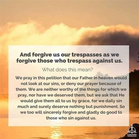 And Forgive Us For Our Trespasses As We Forgive Those Who Trespass