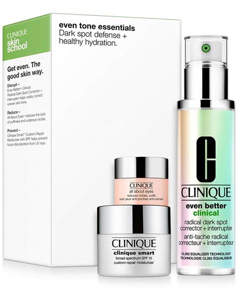 Clinique 3 Pc Even Tone Essentials Skincare Set Macys