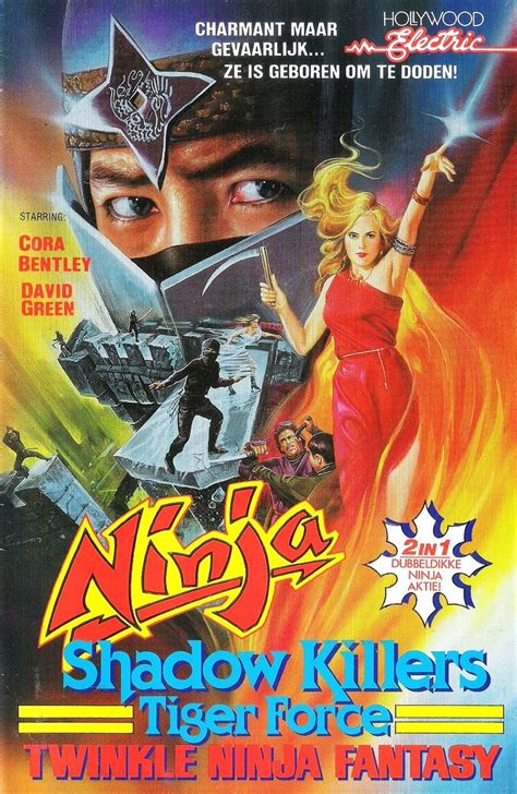 dutch 80s vhs cover shadow killers tiger force and twinkle ninja fantasy 1986 by godfrey ho