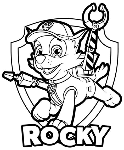 Paw patrol coloring pages printable. Download 32+ Paw Patrol Rocky Coloring Pages PNG PDF File ...