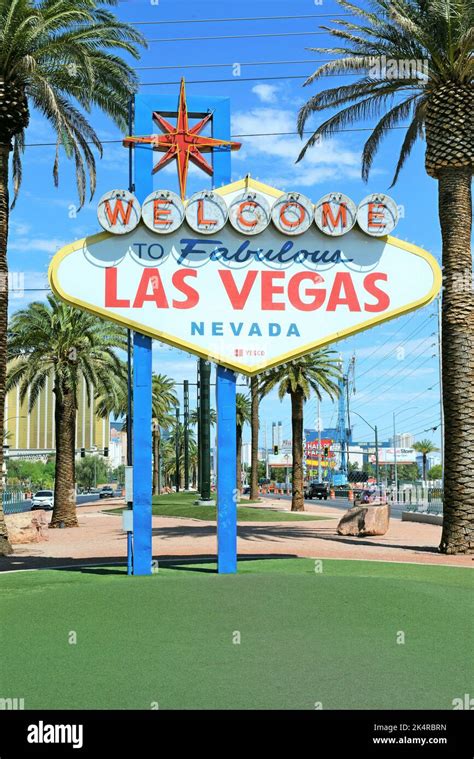 The Las Vegas Welcome Sign In Las Vegas Nevadausa Stock Photo Alamy