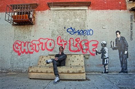 banksy wall in ny ghetto 4 life first edition by martha cooper editioned artwork art