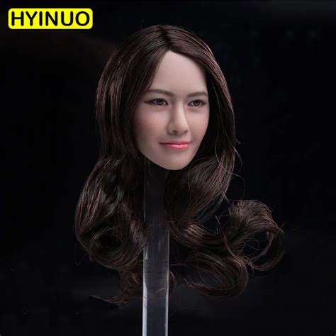 1 6 scale asian confident smile girl slender beauty hair head carving like carving face carving