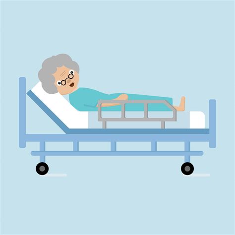 Woman In Hospital Bed Clipart