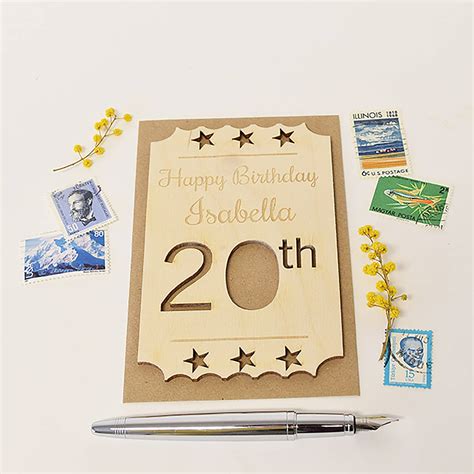 Now you're getting further from your physical prime, but your mental prime is approaching. Personalised 20th Birthday Wooden Card By Hickory Dickory Designs | notonthehighstreet.com