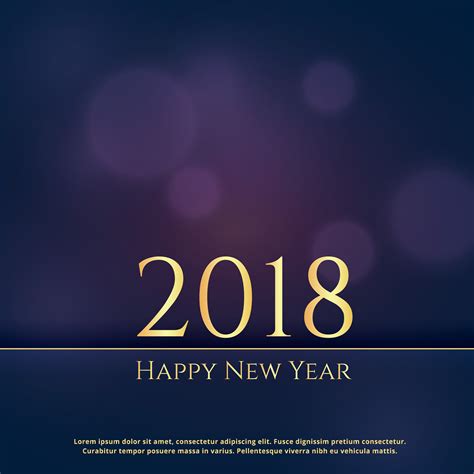 Elegant Premium 2018 New Year Greeting Card Design