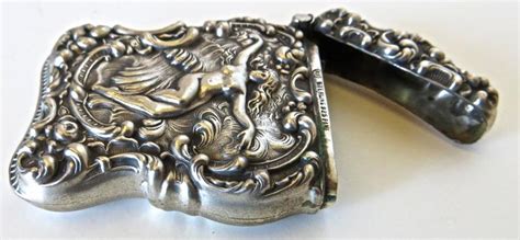 Art Nouveau Nude Sterling Silver Match Safe Circa 1890s At 1stdibs