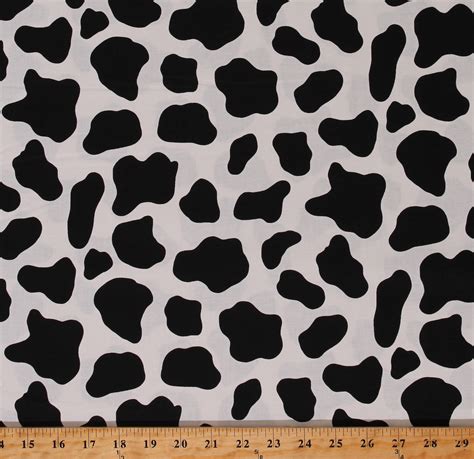 Cotton Cow Print Patterned Animal Print Skin Deep Black And White