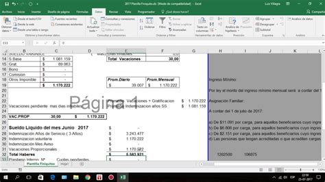 Finiquito En Planilla Excel Proyecto En Proceso De Ajuste Youtube