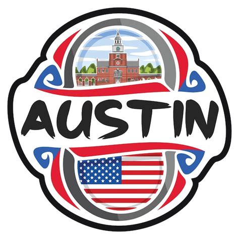 Austin Usa Vereinigte Staaten Flagge Reise Souvenir Skyline Wahrzeichen