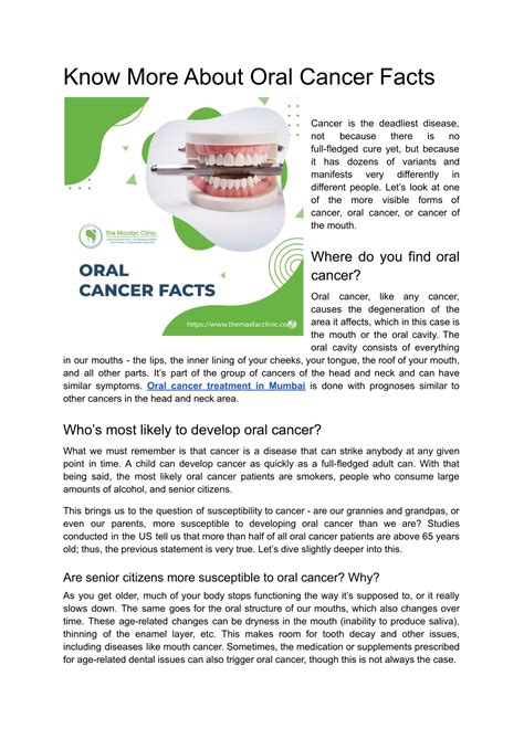Ppt Know More About Oral Cancer Facts Powerpoint Presentation Free