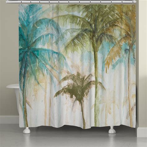 Beach Shower Curtain Modern Palms Shower Curtain
