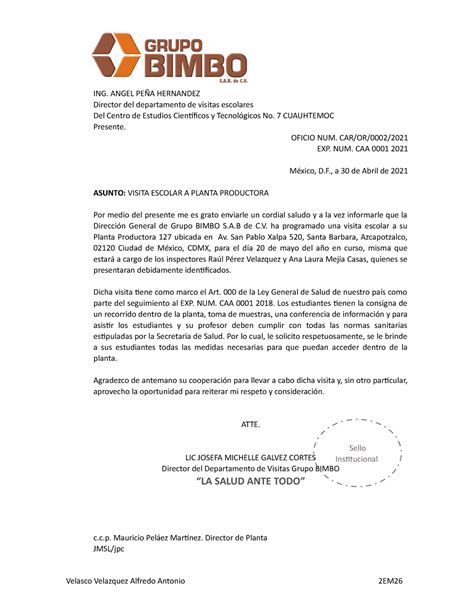 Oficio Memorandum Carta Ejemplos De Cada Uno 2em26 Ing Angel PeÑa