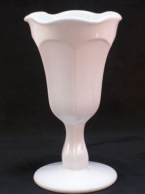 indiana glass opaque milk white retro ice cream sundae parfait vintage