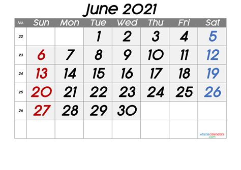 Printable June 2021 Calendar Apache Openoffice Templates June 2021