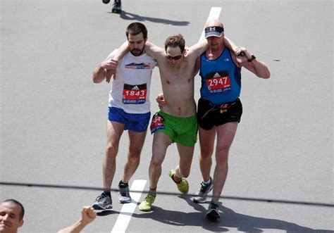 Photo Of Amblers Driscoll Helping Fallen Runner At Boston Marathon Goes Viral